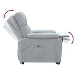 vidaXL Fauteuil inclinable électrique Gris clair Tissu