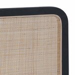 vidaXL Tête de lit avec tête de lit Noir 200 x 55 x 3 cm Rotin