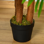 Palmier artificiel hauteur 1 2 m arbre artificiel tronc branches lichen feuilles grand réalisme pot inclus