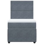 vidaXL Sommier à lattes de lit avec matelas Gris foncé 100x200 cm