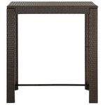 vidaXL Ensemble de bar d'extérieur 5 Pièces accoudoir Poly rotin Marron