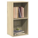 vidaXL Bibliothèque à 2 niveaux Chêne sonoma Bois d’ingénierie