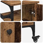 vidaXL Chariot de cuisine Bois ancien 87 5 x 38 5 x 84 5 cm