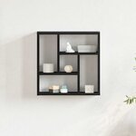 vidaXL Étagère murale chêne noir 45x16x45 cm bois d'ingénierie