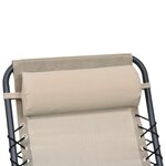 vidaXL Appui-tête de chaise longue Crème 40x7 5x15 cm Textilène