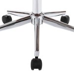 Chaise fauteuil siège pivotante de bureau informatique étude bois courbé et similicuir noir 02_0024084