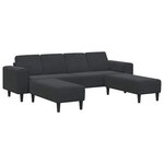vidaXL Ensemble de Canapés Noir Velours