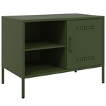 vidaXL Meubles TV 2 Pièces vert olive 68x39x50 5 cm acier