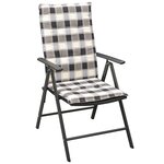 vidaXL Ensemble à manger d'extérieur 5Pièces avec coussins Aluminium Noir