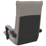 vidaXL Fauteuil de sol ajustable Taupe Tissu