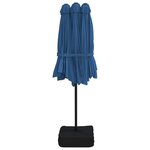 vidaXL Parasol de jardin à double tête bleu azuré 449x245 cm