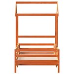 vidaXL Cadre de lit avec toit cire marron 75x190 cm bois massif de pin