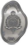 Pièce de monnaie en Argent 2 Dollars g 46.65 Millésime 2024 MELTING CLOCK