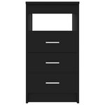 vidaXL Armoire à tiroirs Noir 40x50x76 cm Bois d'ingénierie