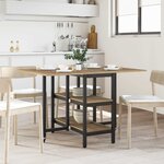 vidaXL Table à dîner 122 x 80 x 76 5 cm Bois d'ingénierie