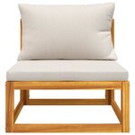 vidaXL Salon de jardin avec coussins 2 Pièces bois massif acacia