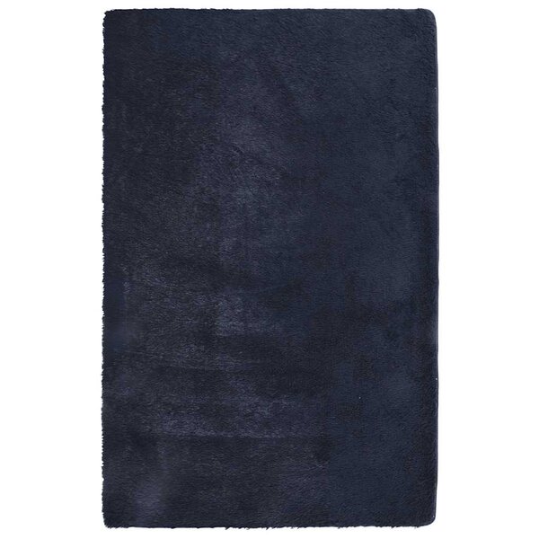 vidaXL Tapis Shaggy à poils longs NAVARRA bleu marine 130x200 cm