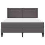 vidaXL Cadre de lit avec matelas Gris 120 x 200 cm Simili cuir