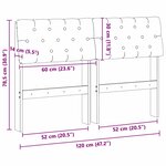 vidaXL Tête de lit capitonnée Gris clair 120 cm Pin massif
