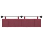 vidaXL Tête de lit suspendue Bordeaux tissu