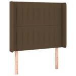 vidaXL Sommier à lattes de lit matelas LED Marron foncé 90x190cm Tissu