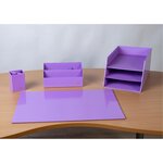Pot À Crayons Carré 4 Compartiments Carton Aquarel - Mauve - X 8 - Exacompta