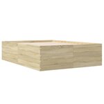 vidaXL Cadre de lit chêne sonoma 120x190 cm bois d'ingénierie