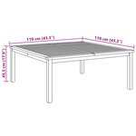 vidaXL Table basse Marron 110 x 110 x 45 cm Bois de teck massif