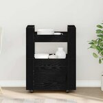 vidaXL Chariot de cuisine Chêne noir 60 x 45 x 80 cm Bois d'ingénierie