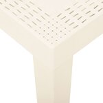vidaXL Table de jardin Blanc 79x65x72 cm Plastique