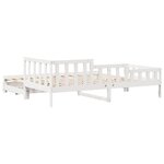 vidaXL Lit de jour avec gigogne et tiroirs sans matelas blanc 90x200cm