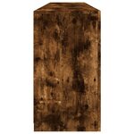 vidaXL Buffet avec lumières LED chêne fumé 164x37x67 cm