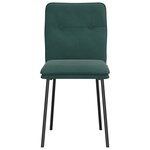 vidaXL Chaises à manger lot de 6 vert foncé velours