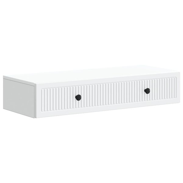 vidaXL Table d'appoint murale Blanc 87 5 x 34 5 x 17 cm