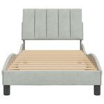 vidaXL Cadre de lit sans matelas Hanko gris clair 80x200 cm velours
