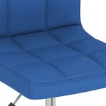 vidaXL Chaises pivotantes à manger lot de 2 bleu tissu