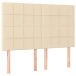 vidaXL Tête de lit à LED Crème 144x5x118/128 cm Tissu