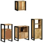 vidaXL Ensemble de mobilier de salle de bain avec étagère 4 Pièces