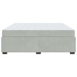 vidaXL Cadre de lit avec matelas Gris clair 200 x 200 cm Velours