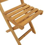 vidaXL Chaises de bistrot d'extérieur Naturel Bois d'Acacia Massif