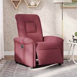 vidaXL Fauteuil inclinable électrique Rouge bordeaux Tissu