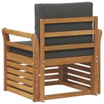 vidaXL Canapé d’extérieur Bois d'acacia massif et polyester Naturel