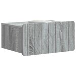 vidaXL Cabinet de chevet mural Sonoma gris 49 x 34 5 x 24 cm