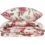 Parure de lit - housse de couette 220 x 240 + 2 taies d'oreiller 60 x 60 65 coton- Crème