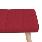 Vidaxl chaise à bascule avec tabouret rouge bordeaux tissu