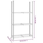 vidaXL Porte-pneus à 3 niveaux 2 Pièces Argenté 110x40x200 cm Acier