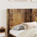vidaXL Cadre de lit avec rangement et tête de lit Bois ancien