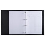 Reliure Registre 32x26cm 4 Anneaux Avec Recharge De 100 Feuillets Imprimés - Mouvements De Titre - Noir - Exacompta