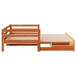 vidaXL Lit de jour avec gigogne et tiroirs sans matelas 90x200 cm