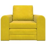 vidaXL Canapé-Lit Jaune 98 x 71 x 83 cm Velours